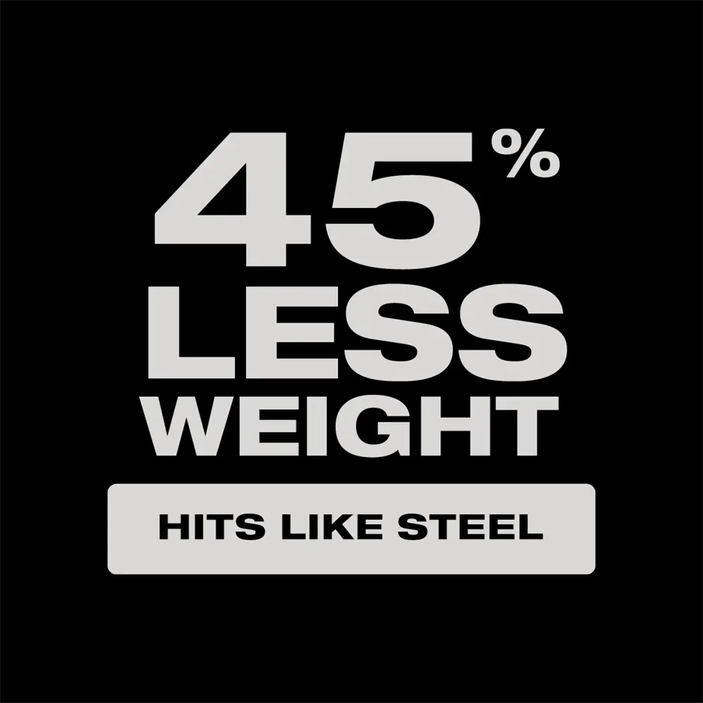 45% LESS WEIGHT, HITS LIKE STEEL Image