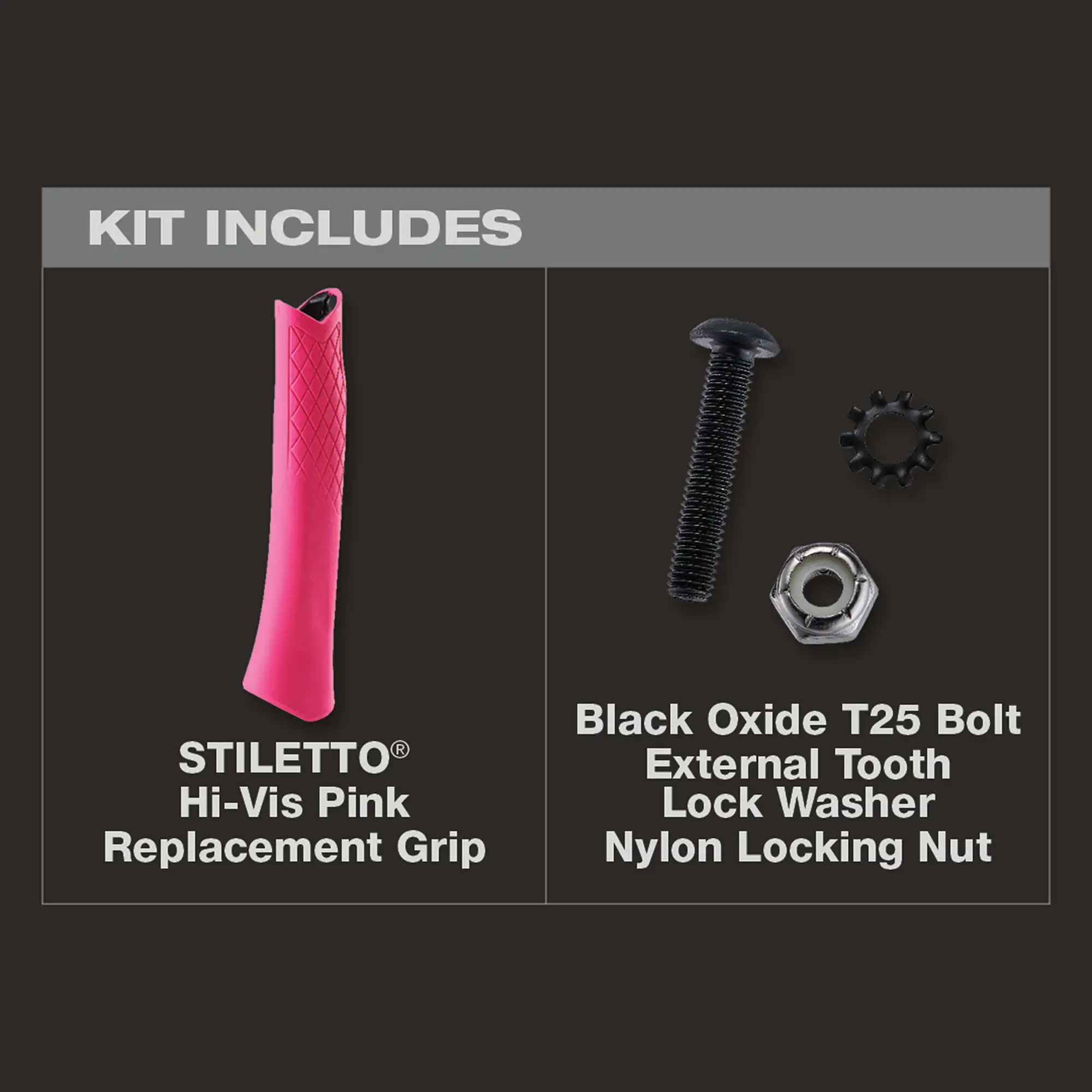 STILETTO® Hi-Vis Pink Replacement Grip Main Image 2