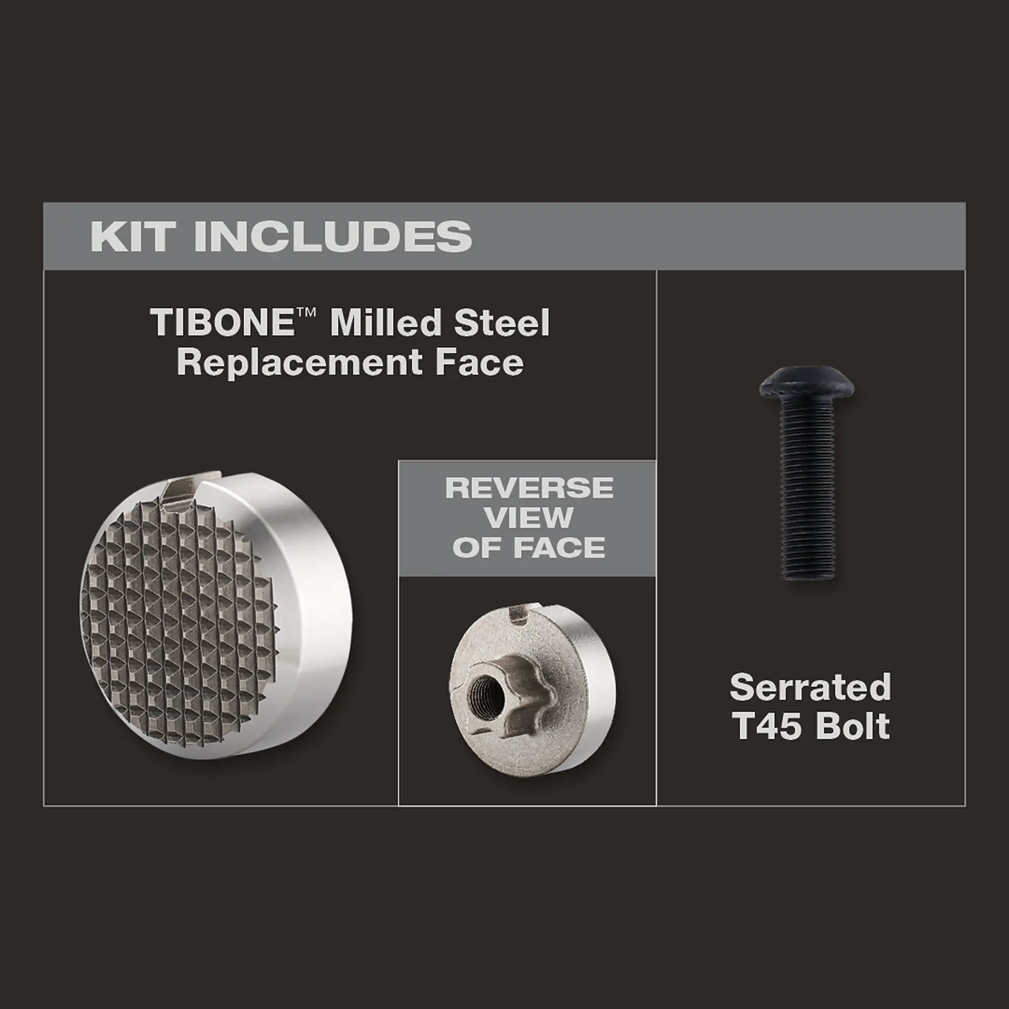 TIBONE™ Milled Steel Replacement Face Main Image 2