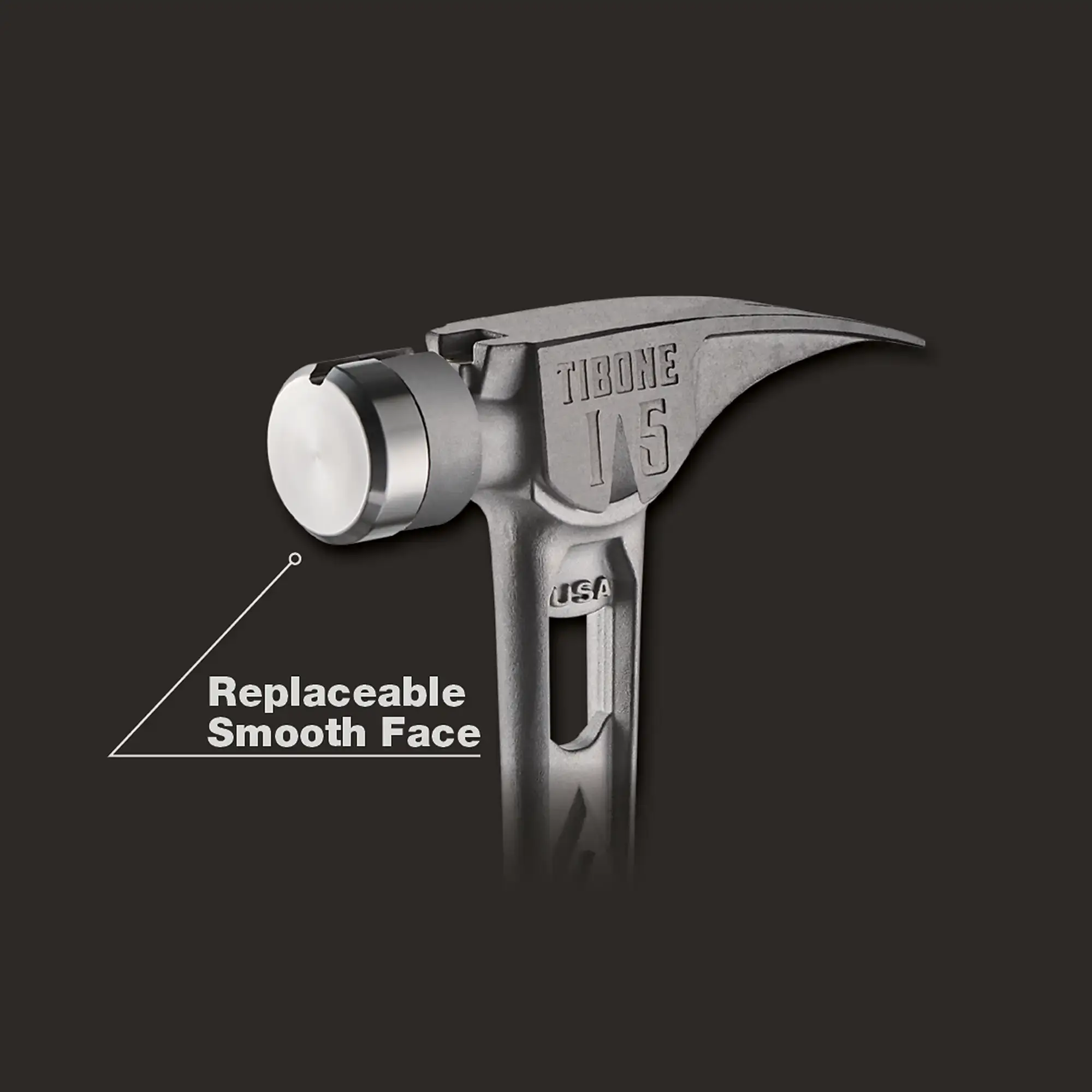 15oz TIBONE™ Smooth/Curved Titanium Hammer Main Image 4